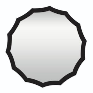 Point Round Framed Mirror