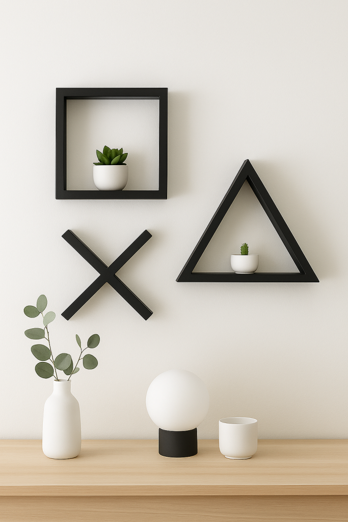 Single “X” Floating Wall Shelf