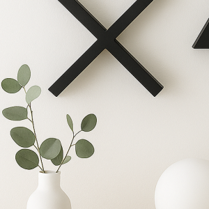 Single “X” Floating Wall Shelf