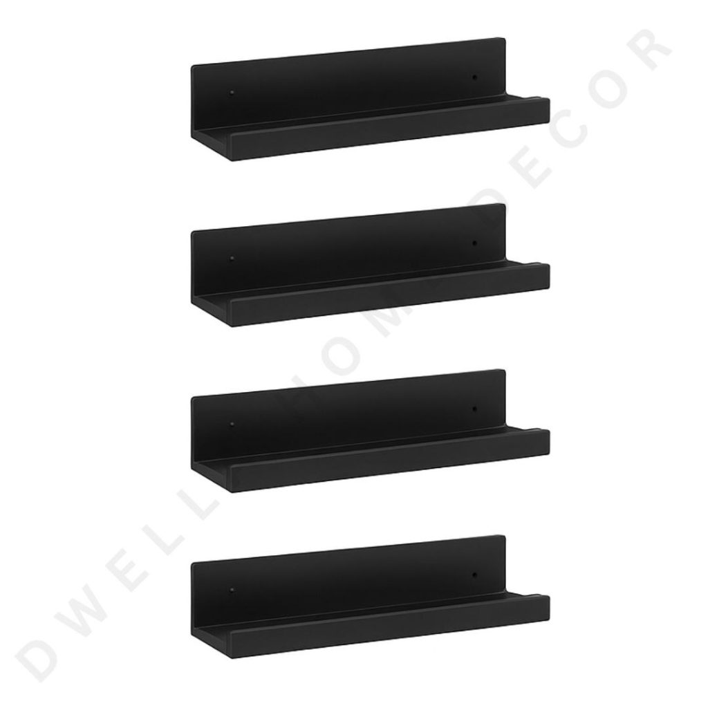 4-Pack Floating Photo Ledge Shelves