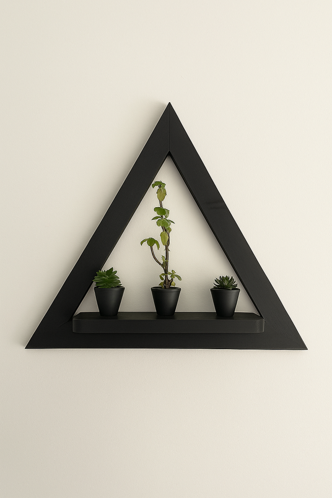Single Triangle Floating Wall Shelf