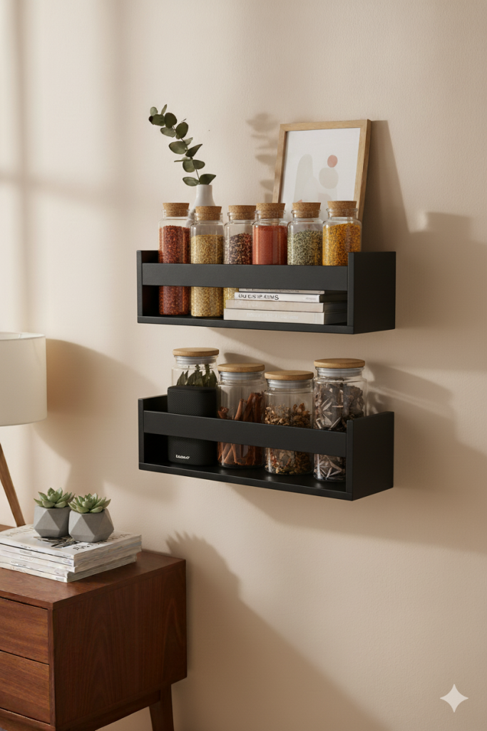 Multifunction Reversible Floating Shelf