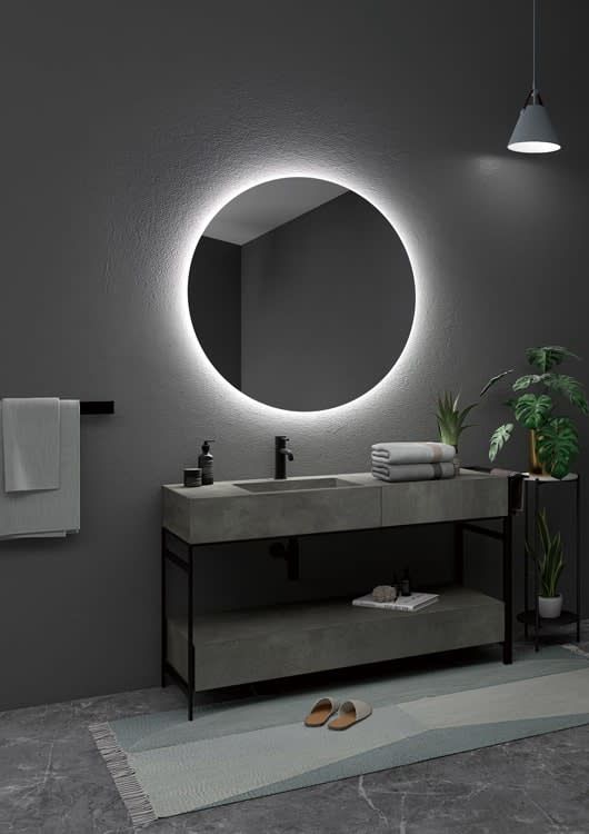 Round Floating Mirror (DIY LED Ready)